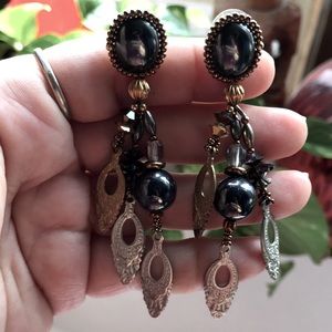 Chipita Vintage Dangling Post Beaded Earrings
